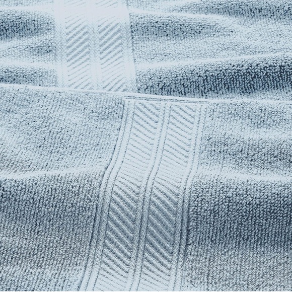 Trefoil Filigree 6-Piece Reversible Yarn Jacquard Towel Set 100% Combed Cotton - Picture 5 of 5